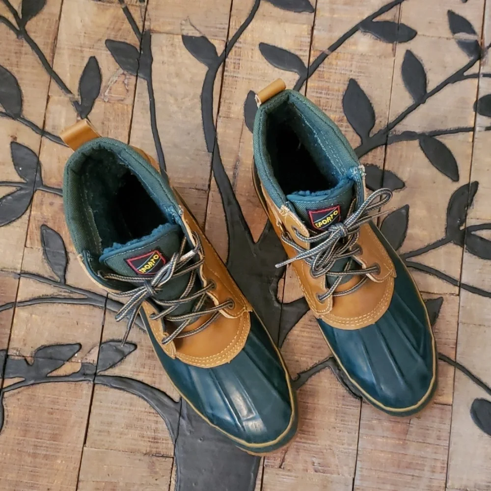 Vintage Duck Style Sporto Thermolite Steel Shank Boots Size 10